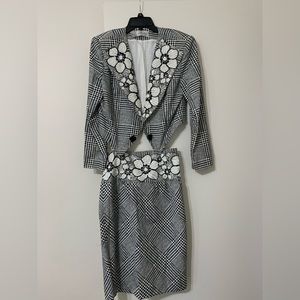 2 Piece Blazer and Skirt Bob Mackie Size 12